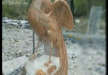 石雕动物凤凰雕塑