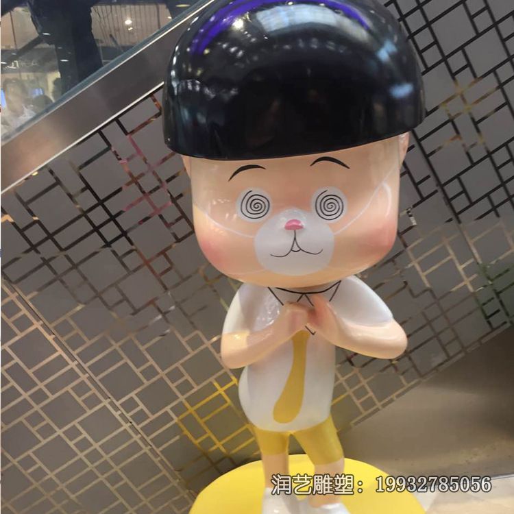 广场玻璃钢卡通公仔雕塑 广场玻璃钢卡通公仔雕塑