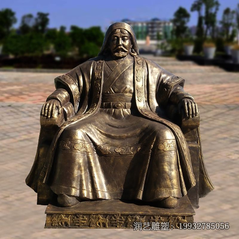 铜雕成吉思汗雕塑 铜雕成吉思汗雕塑