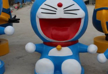玻璃钢小区哆啦A梦雕塑