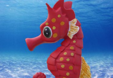 玻璃钢广场海马雕塑