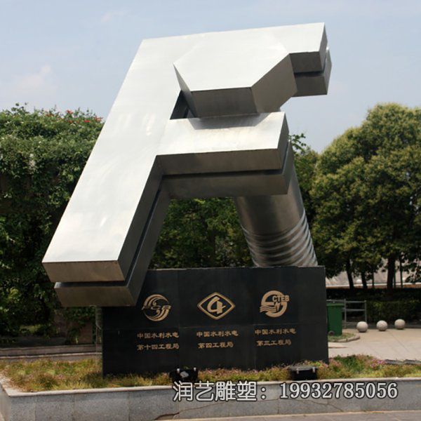 不锈钢企业字母雕塑 不锈钢企业字母雕塑