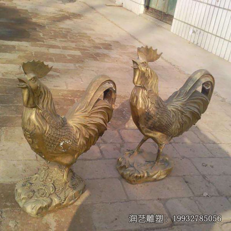 铜雕动物鸡雕塑 铜雕动物鸡雕塑