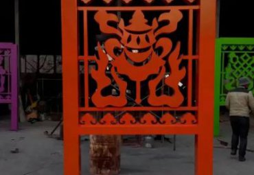 不锈钢公园宣传栏雕塑