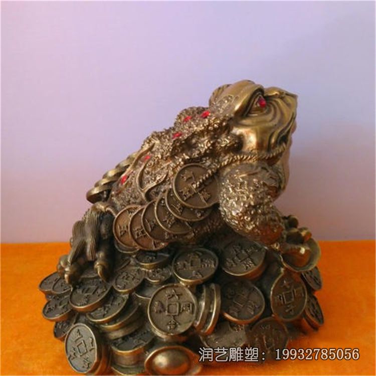 商场铜雕金蟾雕塑 商场铜雕金蟾雕塑