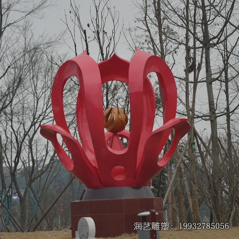 不锈钢抽象紫荆花雕塑 不锈钢抽象紫荆花雕塑