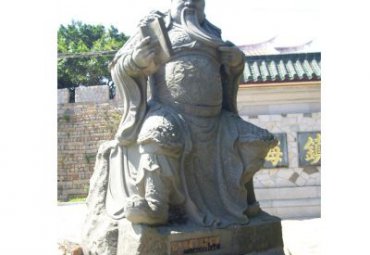 石雕古代关公雕塑