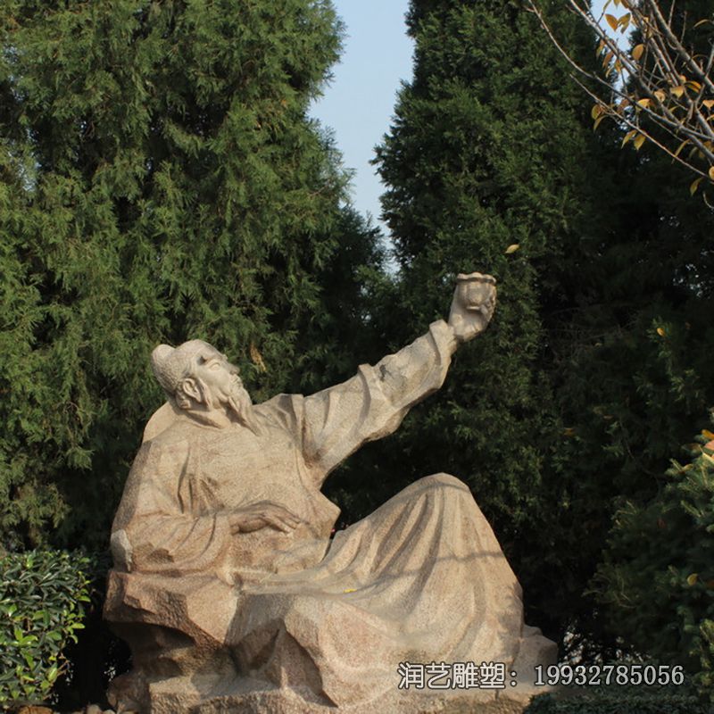石雕李白雕塑 石雕李白雕塑