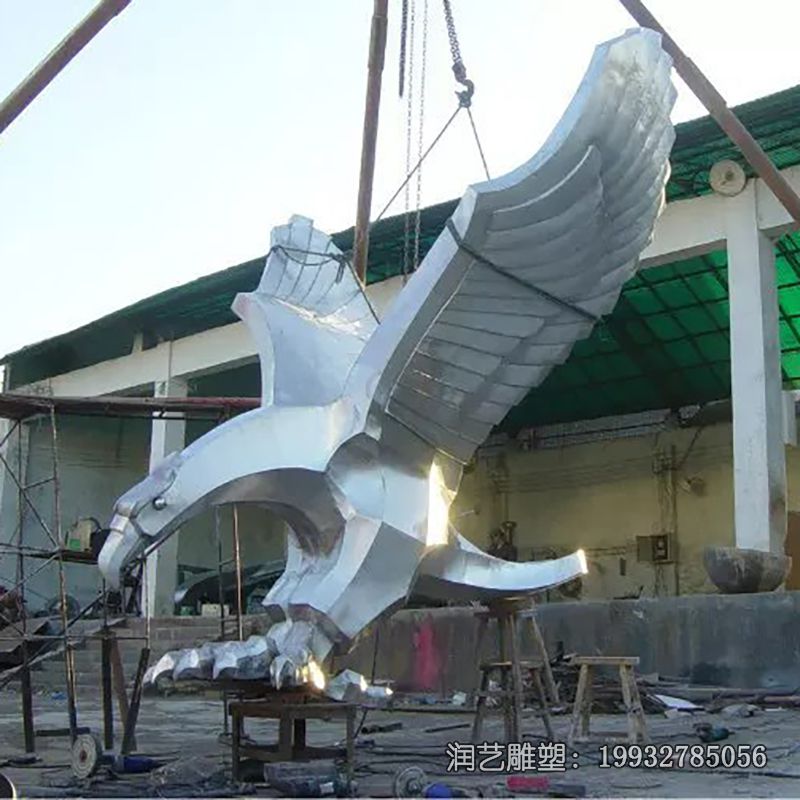 不锈钢企业老鹰雕塑 不锈钢企业老鹰雕塑