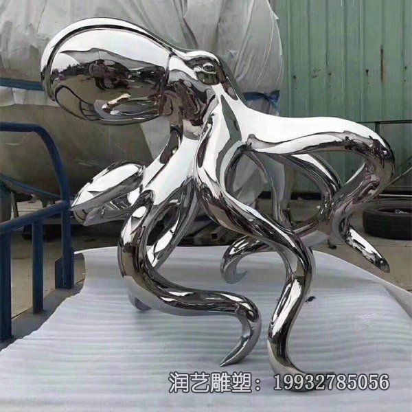 不锈钢动物章鱼雕塑 不锈钢动物章鱼雕塑