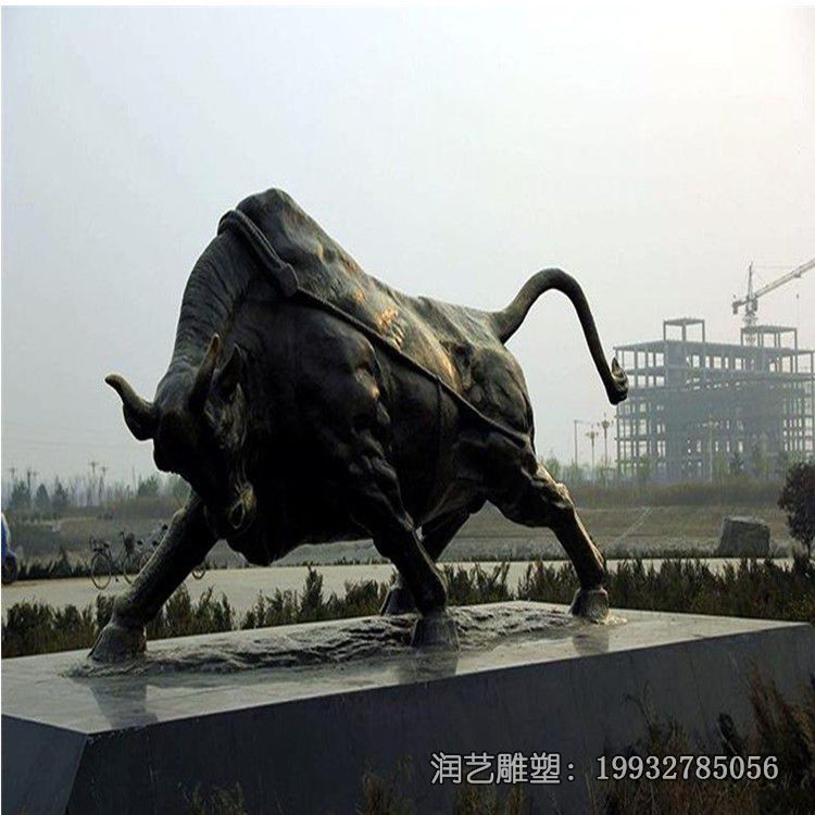 公园动物牛铜雕雕塑 公园动物牛铜雕雕塑