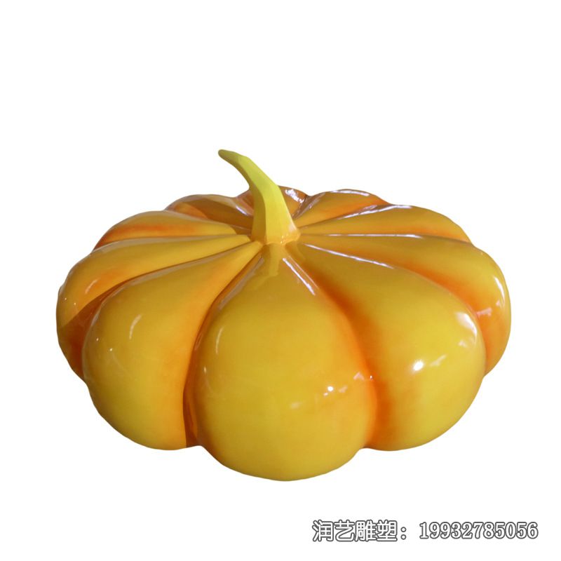 玻璃钢景观南瓜雕塑 玻璃钢景观南瓜雕塑