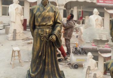 铜雕孟子人物雕塑