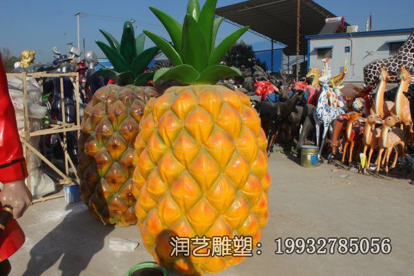 城市玻璃钢菠萝雕塑 城市玻璃钢菠萝雕塑