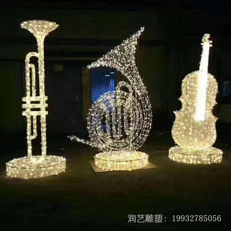 不锈钢校园乐器景观雕塑 不锈钢校园乐器景观雕塑