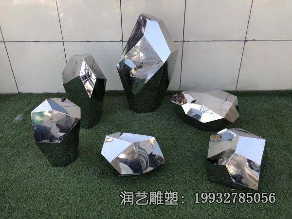 不锈钢小区石头雕塑 不锈钢小区石头雕塑