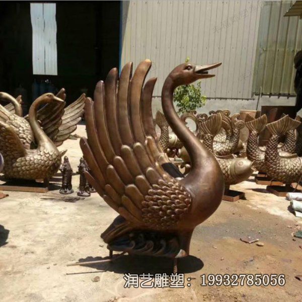 天鹅铜雕雕塑 天鹅铜雕雕塑