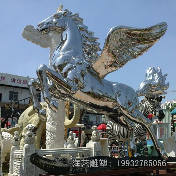 不锈钢园林动物马雕塑 不锈钢园林动物马雕塑