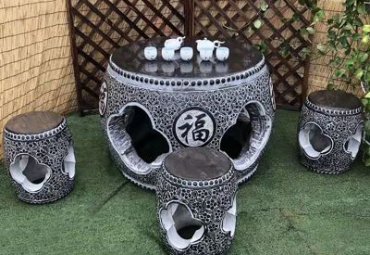 公园桌凳石雕雕塑