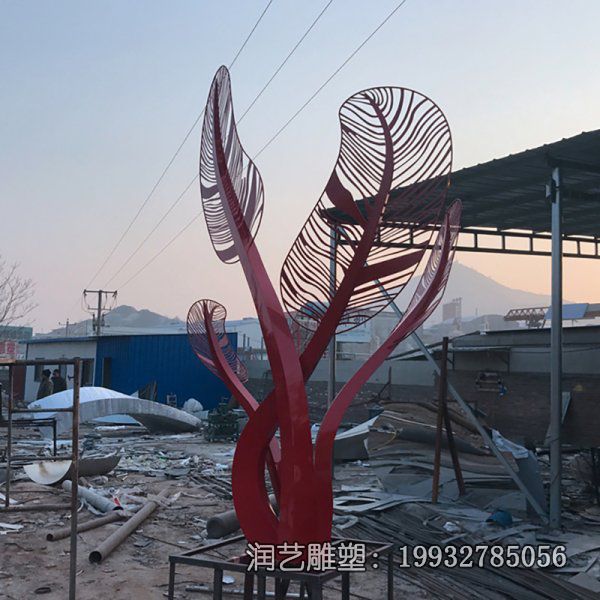不锈钢城市羽毛景观雕塑 不锈钢城市羽毛景观雕塑