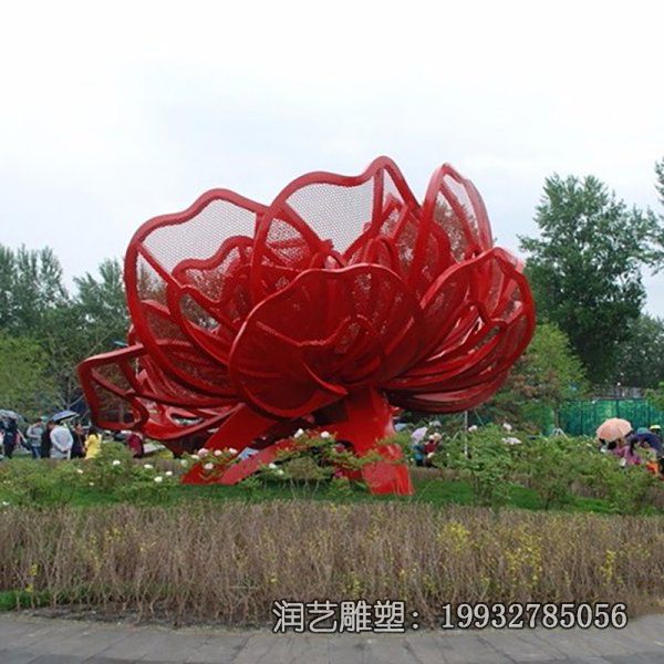 不锈钢镂空玫瑰花雕塑 不锈钢镂空玫瑰花雕塑