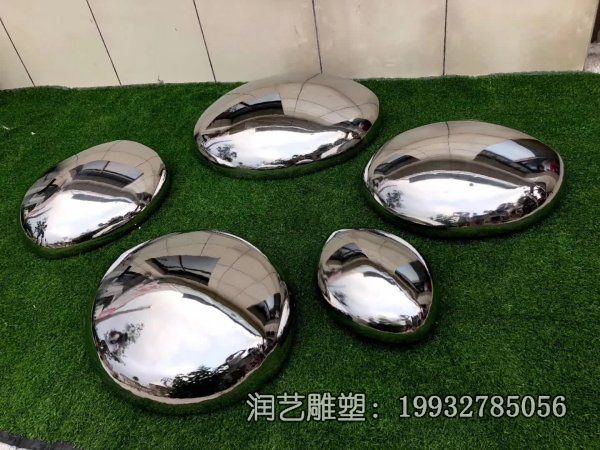 街道不锈钢鹅卵石景观雕塑 街道不锈钢鹅卵石景观雕塑