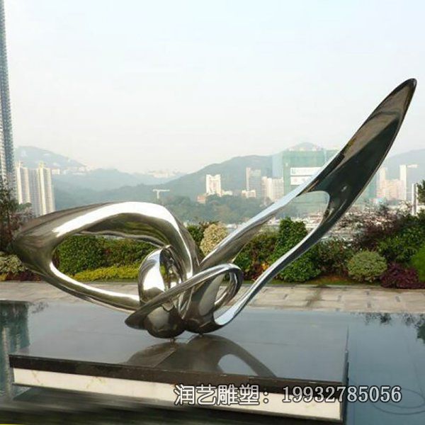 企业不锈钢抽象景观雕塑 企业不锈钢抽象景观雕塑