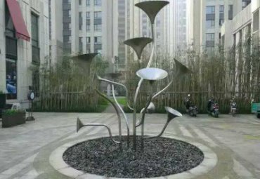 不锈钢景观花雕塑