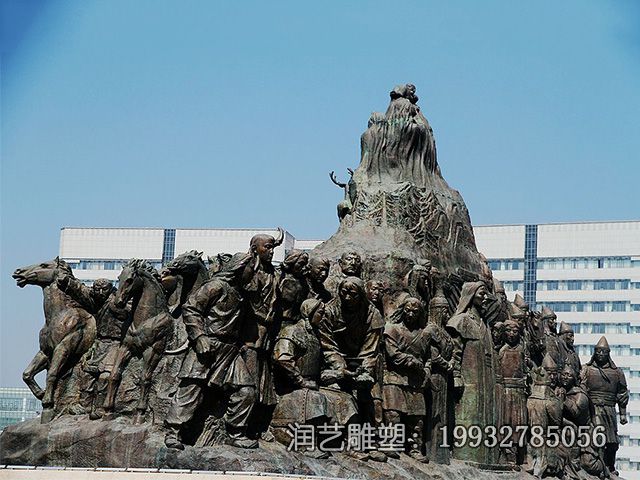 成吉思汗铜雕雕塑 成吉思汗铜雕雕塑
