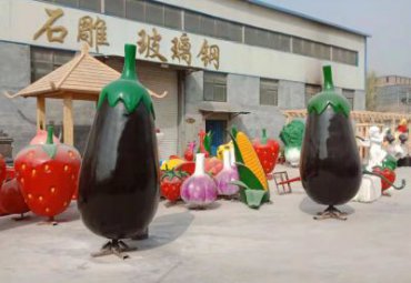 街道玻璃钢茄子雕塑