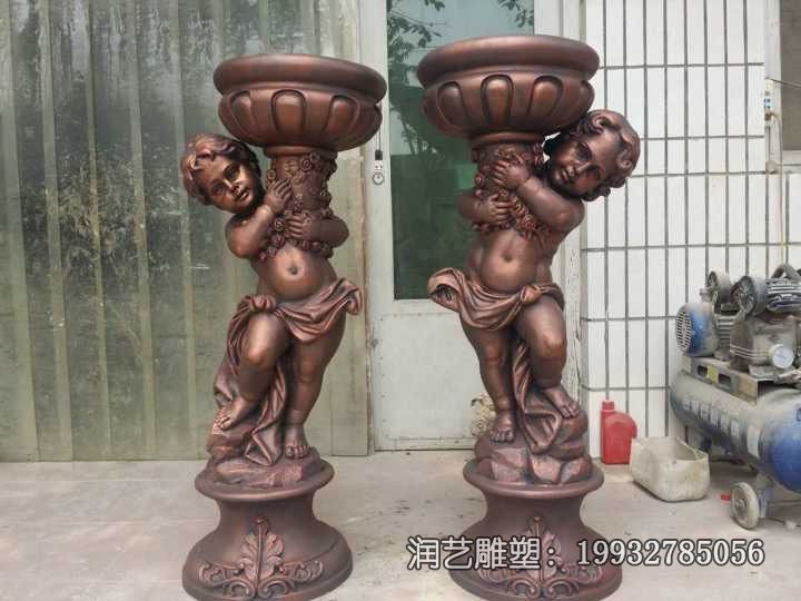花盆铜雕雕塑 花盆铜雕雕塑