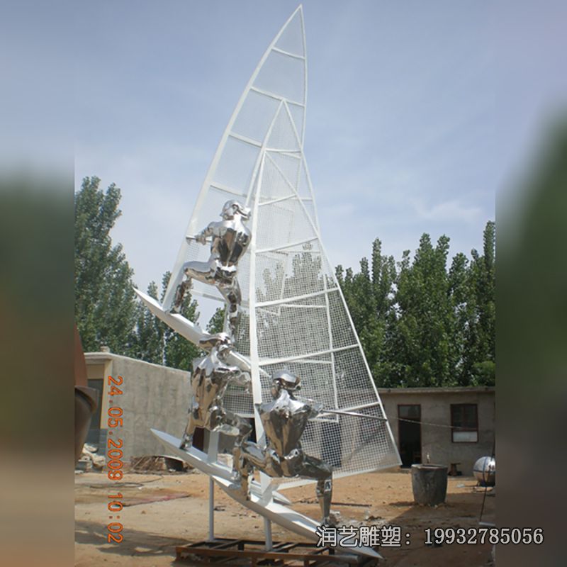 校园不锈钢船景观雕塑 校园不锈钢船景观雕塑