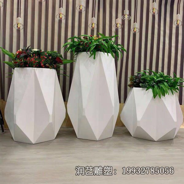 不锈钢公园花盆景观雕塑 不锈钢公园花盆景观雕塑
