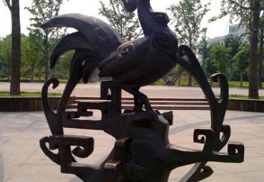 公园鸡铜雕雕塑