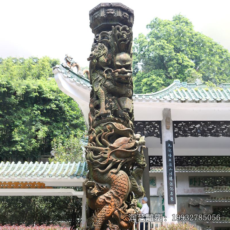 龙柱铜雕景观雕塑 龙柱铜雕景观雕塑