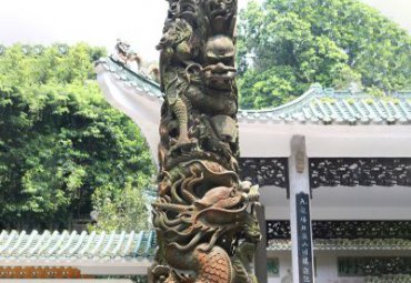 龙柱铜雕景观雕塑