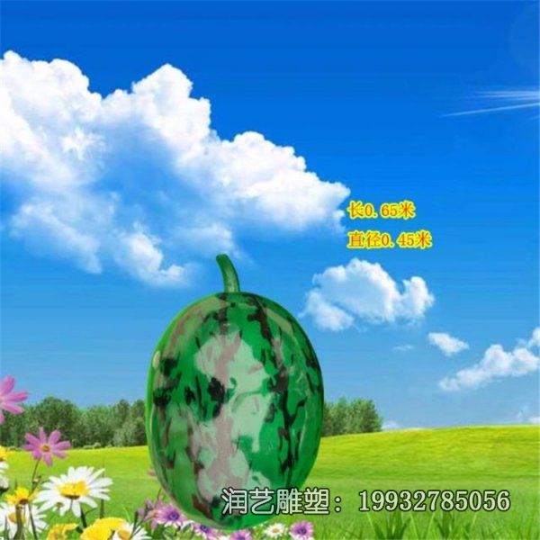玻璃钢景观西瓜雕塑 玻璃钢景观西瓜雕塑