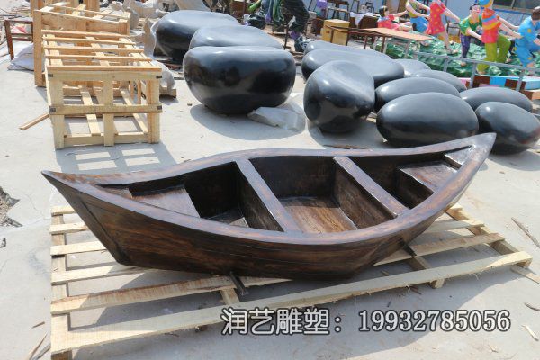 玻璃钢公园船景观雕塑 玻璃钢公园船景观雕塑