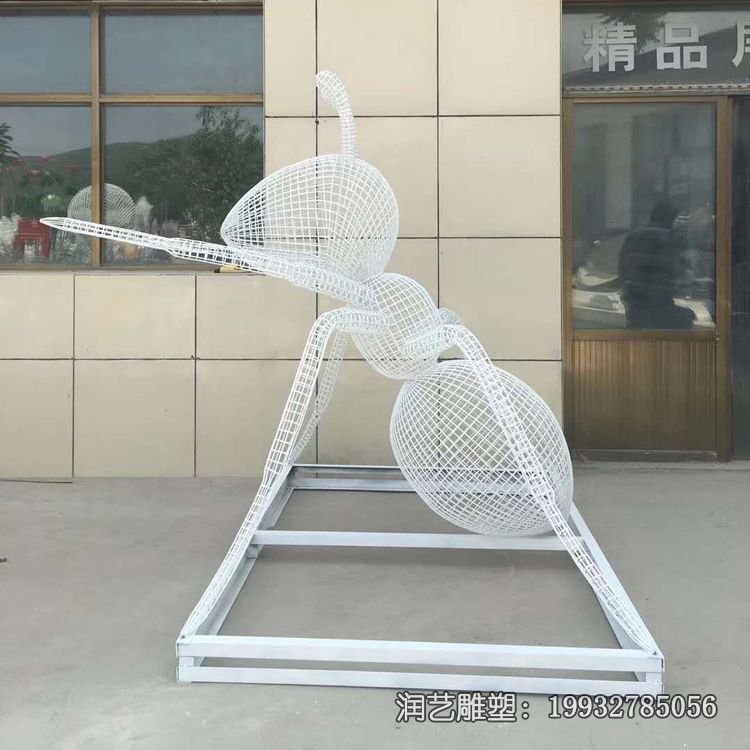 不锈钢镂空蚂蚁动物雕塑 不锈钢镂空蚂蚁动物雕塑