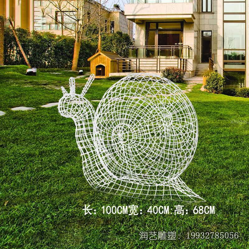 不锈钢动物蜗牛雕塑 不锈钢动物蜗牛雕塑