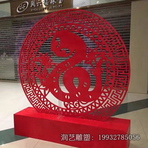 不锈钢公园剪纸景观雕塑 不锈钢公园剪纸景观雕塑