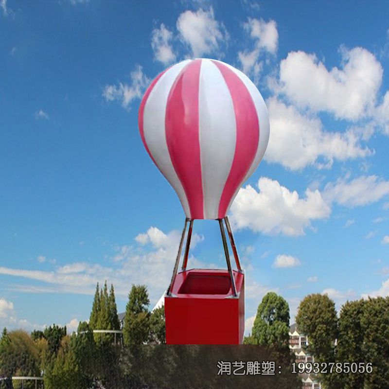 景区玻璃钢热气球景观雕塑 景区玻璃钢热气球景观雕塑