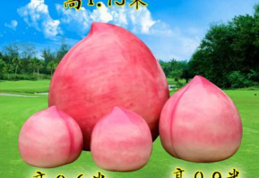 玻璃钢桃景观雕塑