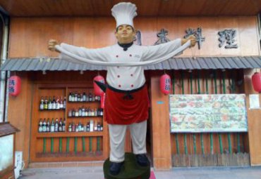玻璃钢商场厨师人物雕塑