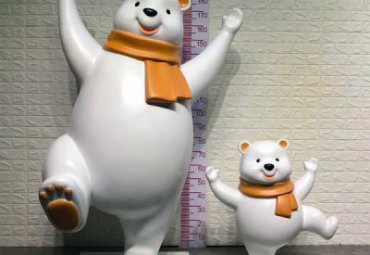 玻璃钢商场北极熊雕塑