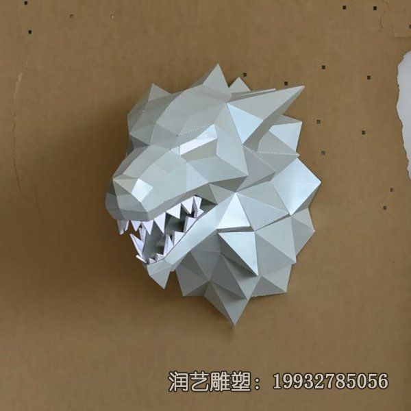 不锈钢抽象狼雕塑 不锈钢抽象狼雕塑