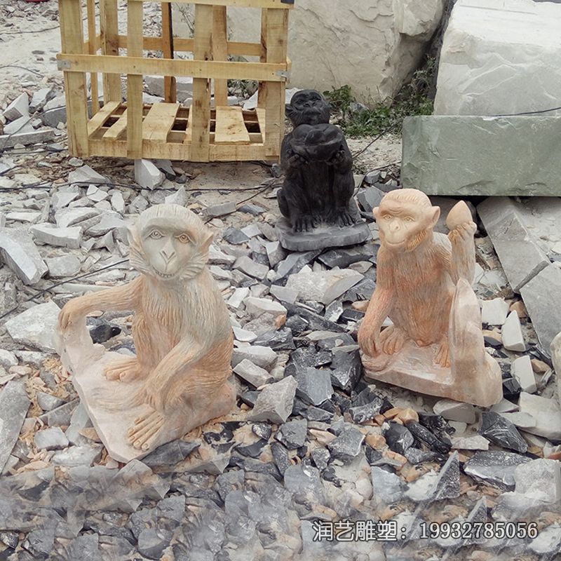 石雕猴子动物雕塑 石雕猴子动物雕塑