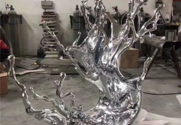 不锈钢街道水花景观雕塑