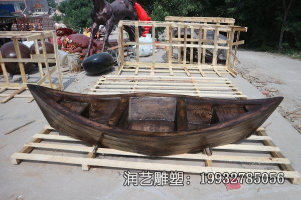 玻璃钢户外船景观雕塑 玻璃钢户外船景观雕塑