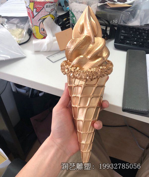商场玻璃钢冰激凌雕塑 商场玻璃钢冰激凌雕塑
